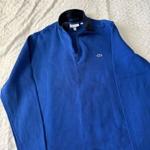 Lacoste Men's Royal Blue Zip-Up Sweater